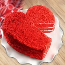 Red Velvet Cake Heart Shape