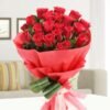 Bouquet of 20 Red Roses in Red Paper Packing