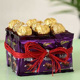 Enchanting Ferrero Rocher & Dairy Milk Vase