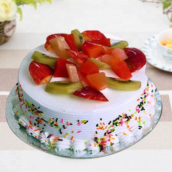 Fresh Fruit Cream Cake - Royal Delights