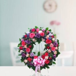 Mixed Roses Wreath