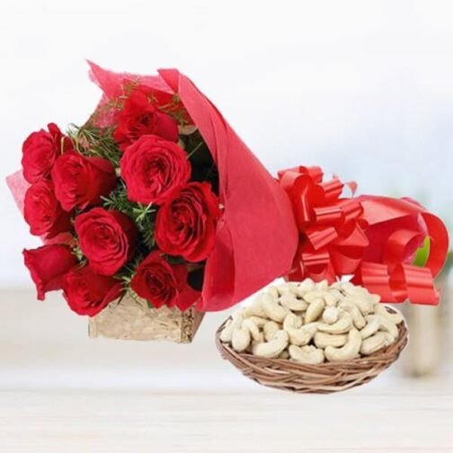 Red Roses with Cashew
