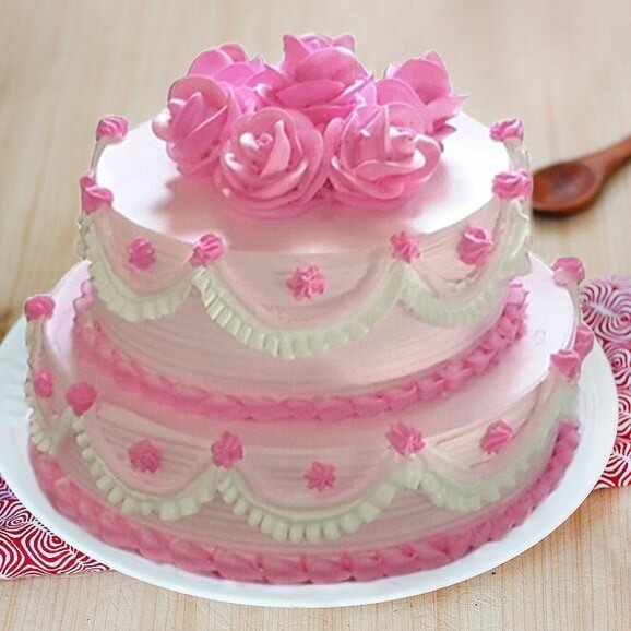 Buy 2 Tier Anniversary Cake Design Price @2199